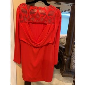 BCBGMaxAzria Red Open Back Dress